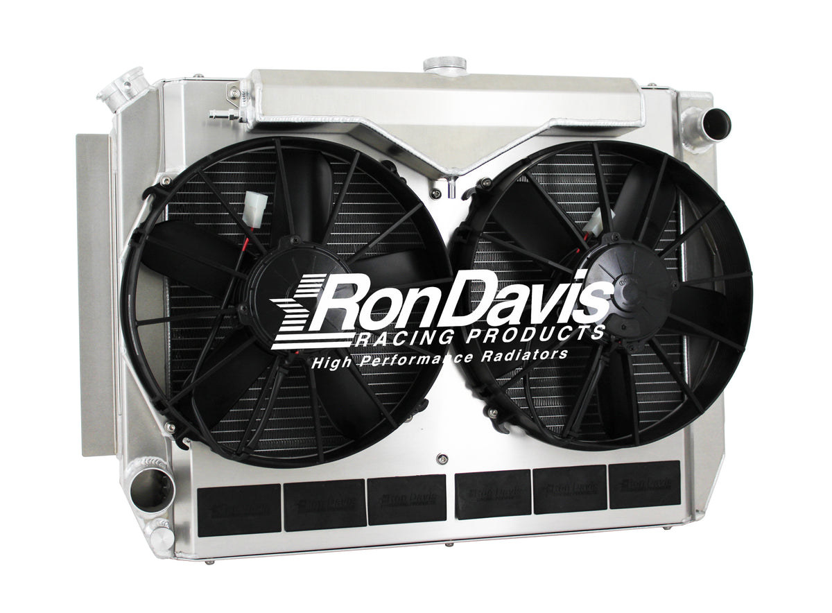 11-50MU65666--- 1965-1966 Mustang Type High Performance Radiator 302/351 Cross Flow Recovery Tanks