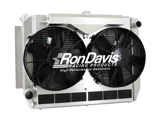 11-50MU65666--- 1965-1966 Mustang Type High Performance Radiator 302/351 Cross Flow Recovery Tanks