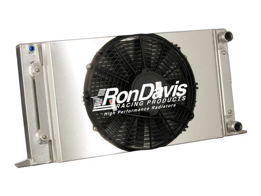 1A-1100N-1 ....... 25" Wide  X 13" Tall X 2" Thick Drag Racing Radiator With Right Side 1 1/4" Hose Connections, No Fill Neck