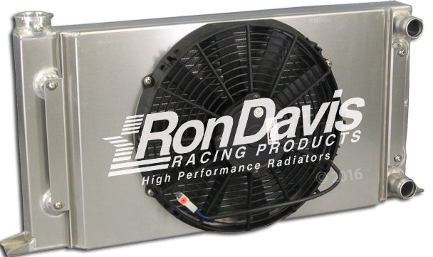 1A-1130-1 ....... 25" Wide  X 16" Tall X 2" Thick Drag Racing Radiator With Right Side 1 1/4" Hose Outlets